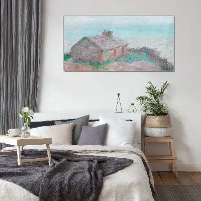 Glasbild Haus am Meer