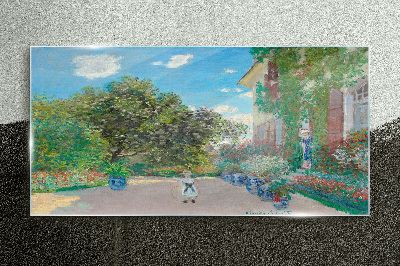 Glas bild Der Garten von Giverny