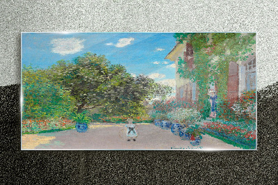 Glas bild Haus des Künstlers Monet