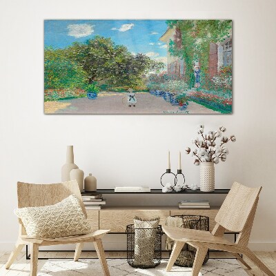Glas bild Der Garten von Giverny