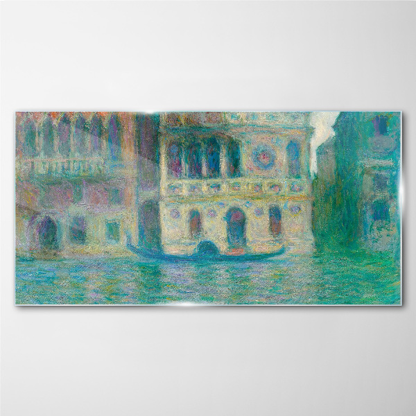 Glasbild Venedig in Pastellfarben