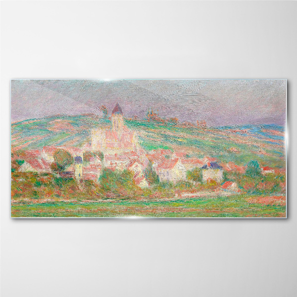 Glas bild Eine friedliche ländliche Landschaft