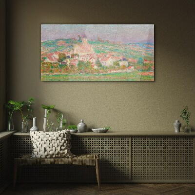Glas bild Eine friedliche ländliche Landschaft