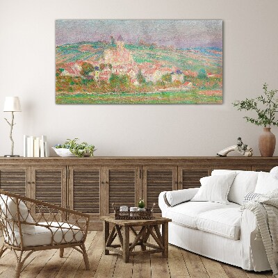 Glas bild Eine friedliche ländliche Landschaft
