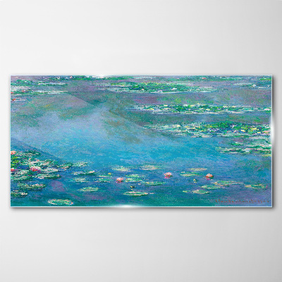 Glasbild Seerosen Monet