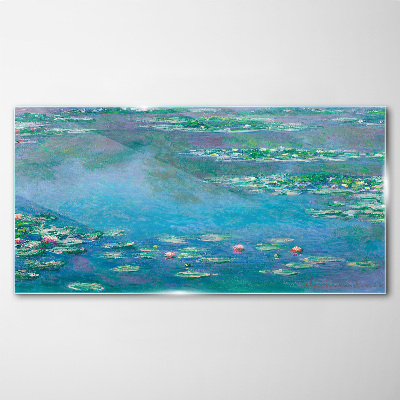 Glasbild Seerosen