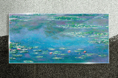 Glasbild Seerosen Monet