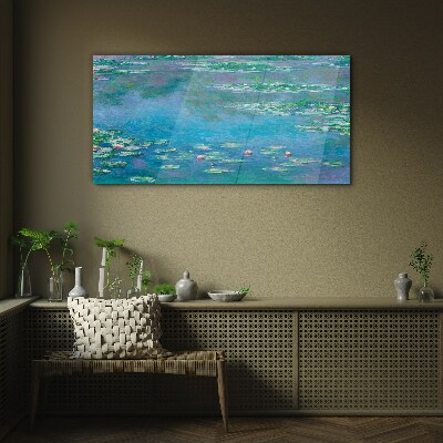 Glasbild Seerosen