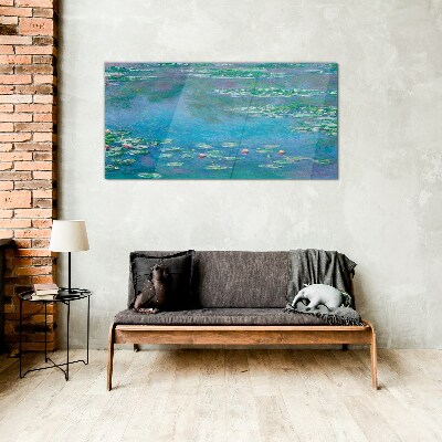 Glasbild Seerosen