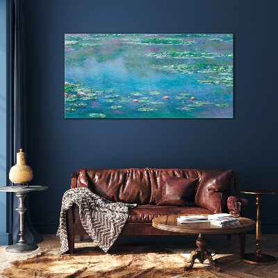 Glasbild Seerosen