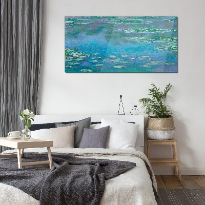 Glasbild Seerosen