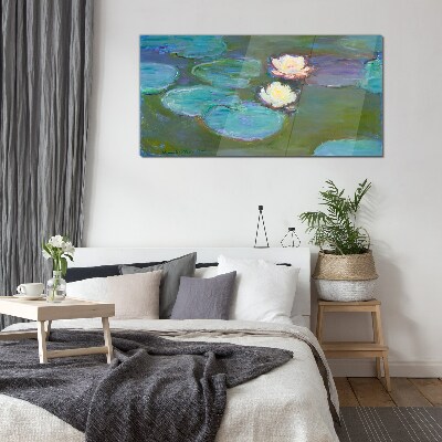 Glas bild Seerosen