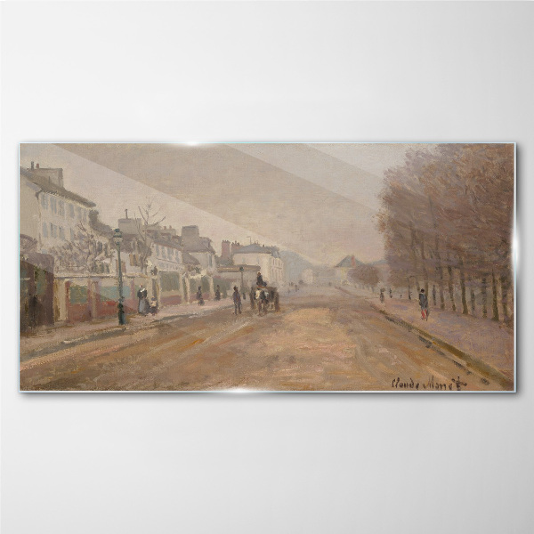 Glasbild Boulevard in Argenteuil Monet