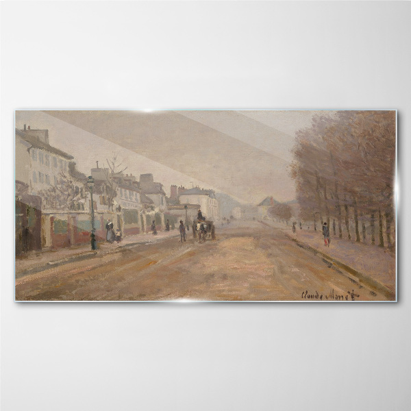 Glasbild Eine Straße in Paris