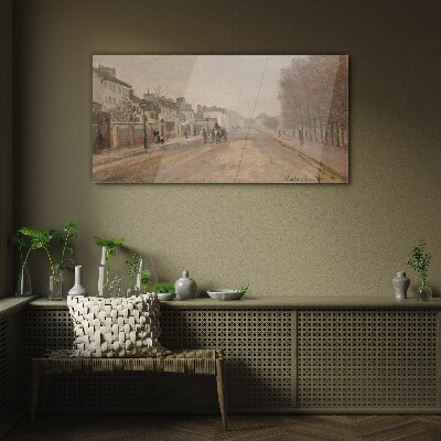 Glasbild Eine Straße in Paris