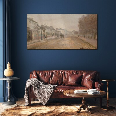 Glasbild Eine Straße in Paris