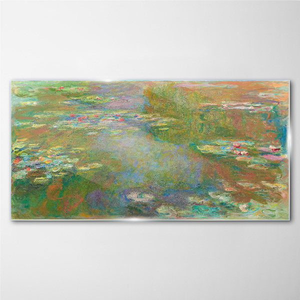 Glasbild Seerosen Monet