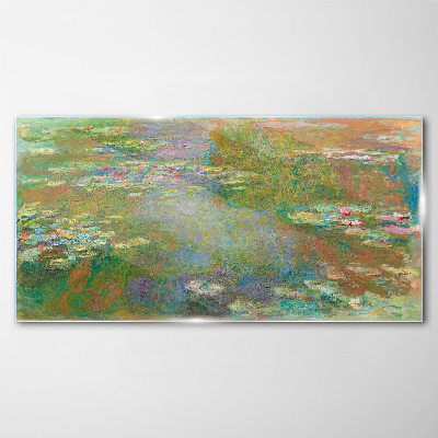 Glasbild Seerosen