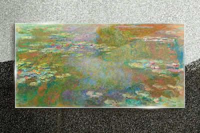Glasbild Seerosen