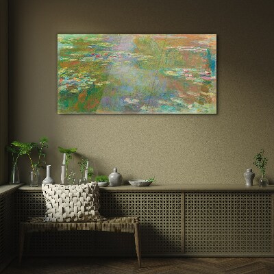 Glasbild Seerosen Monet