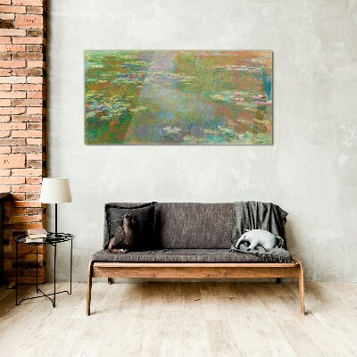 Glasbild Seerosen