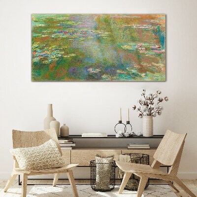 Glasbild Seerosen