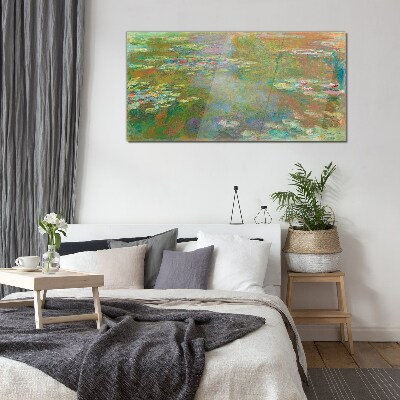 Glasbild Seerosen