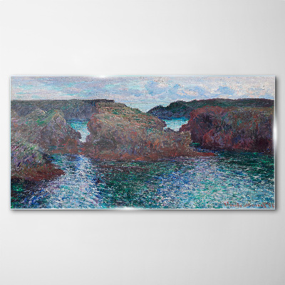 Glasbild Meeresklippen im Tageslicht