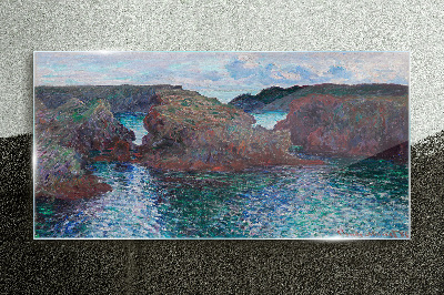 Glasbild Meeresklippen im Tageslicht