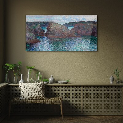 Glasbild Meeresklippen im Tageslicht