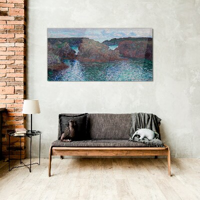 Glasbild Meeresklippen im Tageslicht