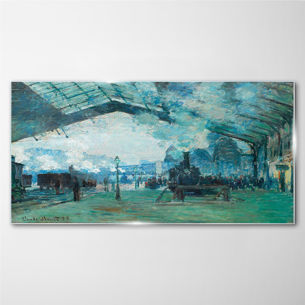 Glas bild Pariser Bahnhof