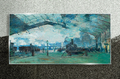 Glas bild Pariser Bahnhof