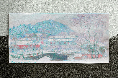 Glasbild Winterlandschaft