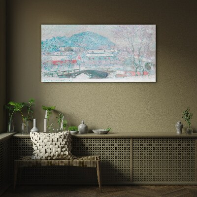 Glasbild Winterlandschaft
