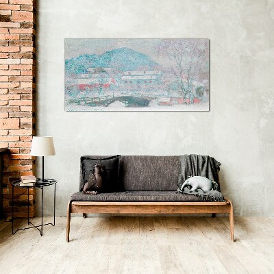 Glasbild Winterlandschaft