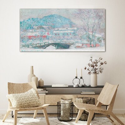 Glasbild Winterlandschaft
