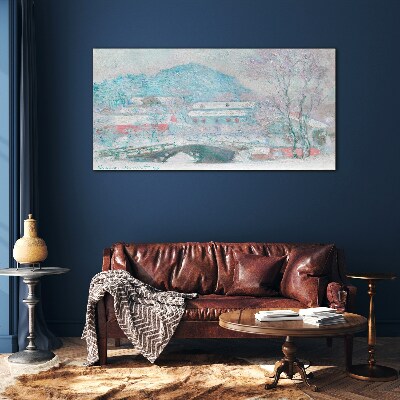 Glasbild Winterlandschaft