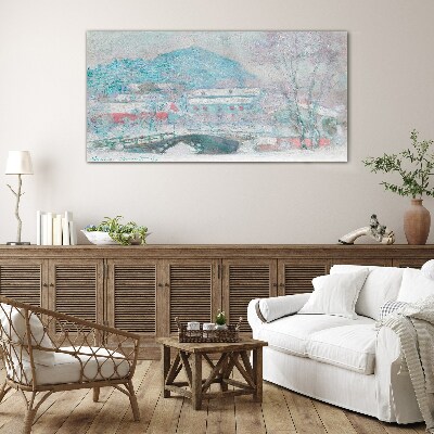 Glasbild Winterlandschaft