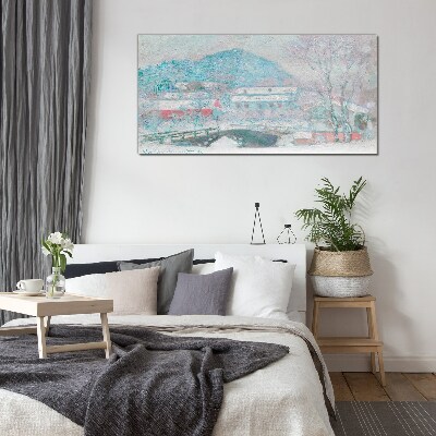 Glasbild Winterlandschaft