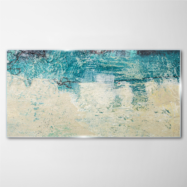 Glasbild Das Meer in Blautönen