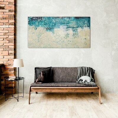 Glasbild Das Meer in Blautönen