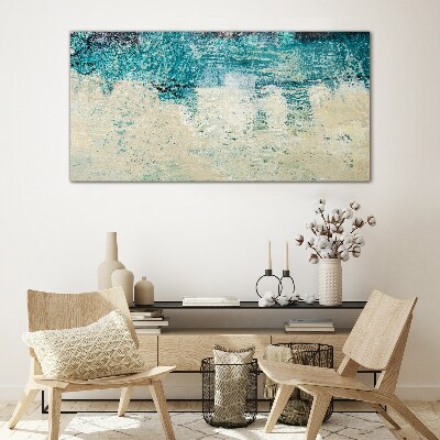 Glasbild Das Meer in Blautönen