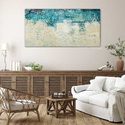 Glasbild Das Meer in Blautönen