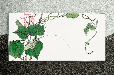 Glasbild Blumen und Insekten im Einklang