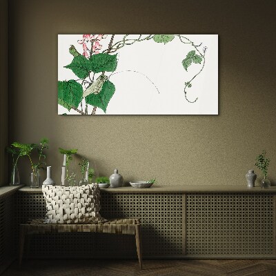 Glasbild Blumen und Insekten im Einklang