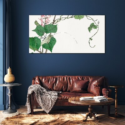 Glasbild Blumen und Insekten im Einklang