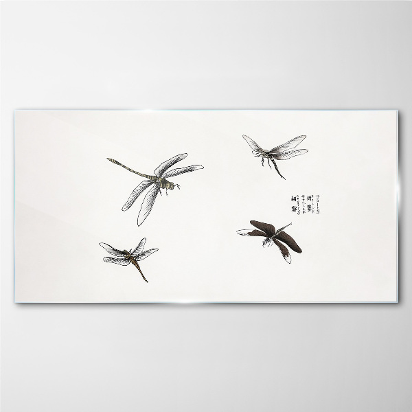 Glasbild Schmetterlinge im Flug