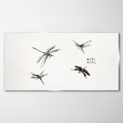 Glasbild Schmetterlinge im Flug