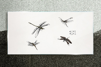 Glasbild Schmetterlinge im Flug
